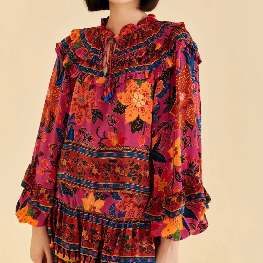 NWT Farm Rio floral blouse